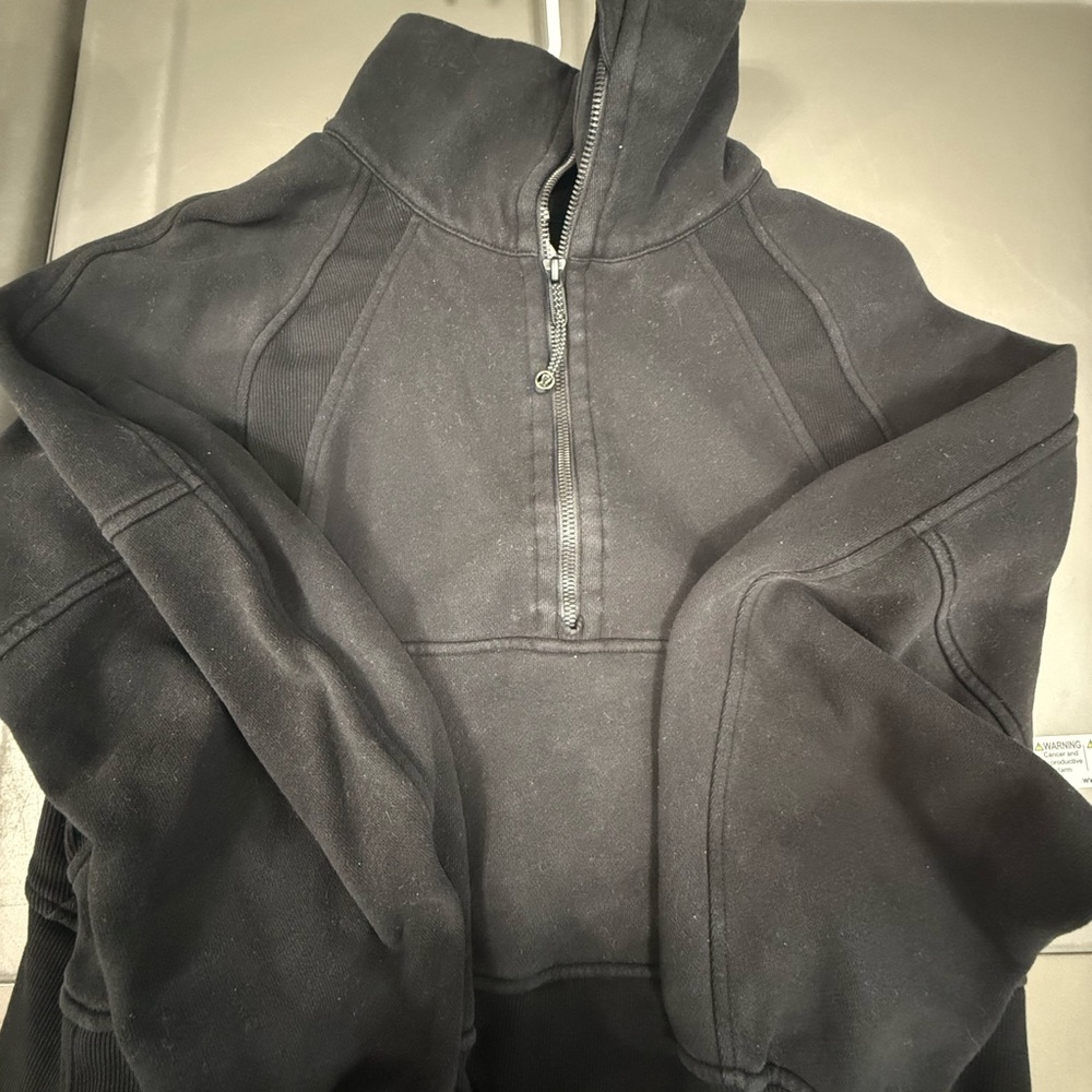 Black Quarter-Zip Pullover